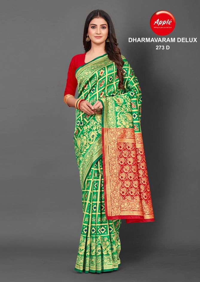 Apple Dharmavarm Delux 273 Regular Wear Wholesale Printed Designer Sarees


